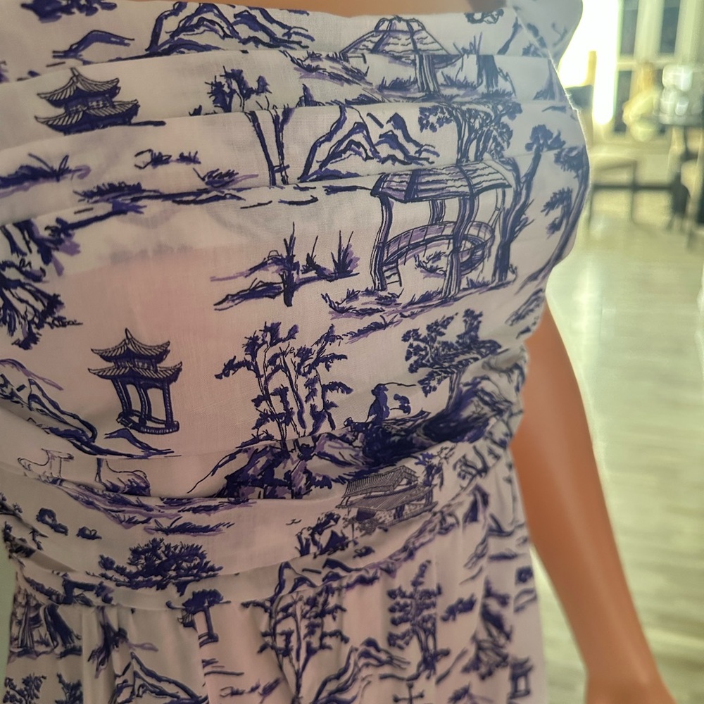 Few Moda o.p.t Classic Dress Blue Toile - Picture 2 of 9